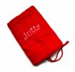 B50100.101.RO Handdoek rood met 1 tekstlijn