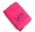 B70140.101.FU Badhanddoek fuchsia met 1 tekstlijn