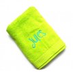 B70140.101.LIME Badhanddoek lime met 1 tekstlijn