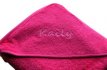 BC7575.FU.101 Badcape Fuchsia met tekstlijn